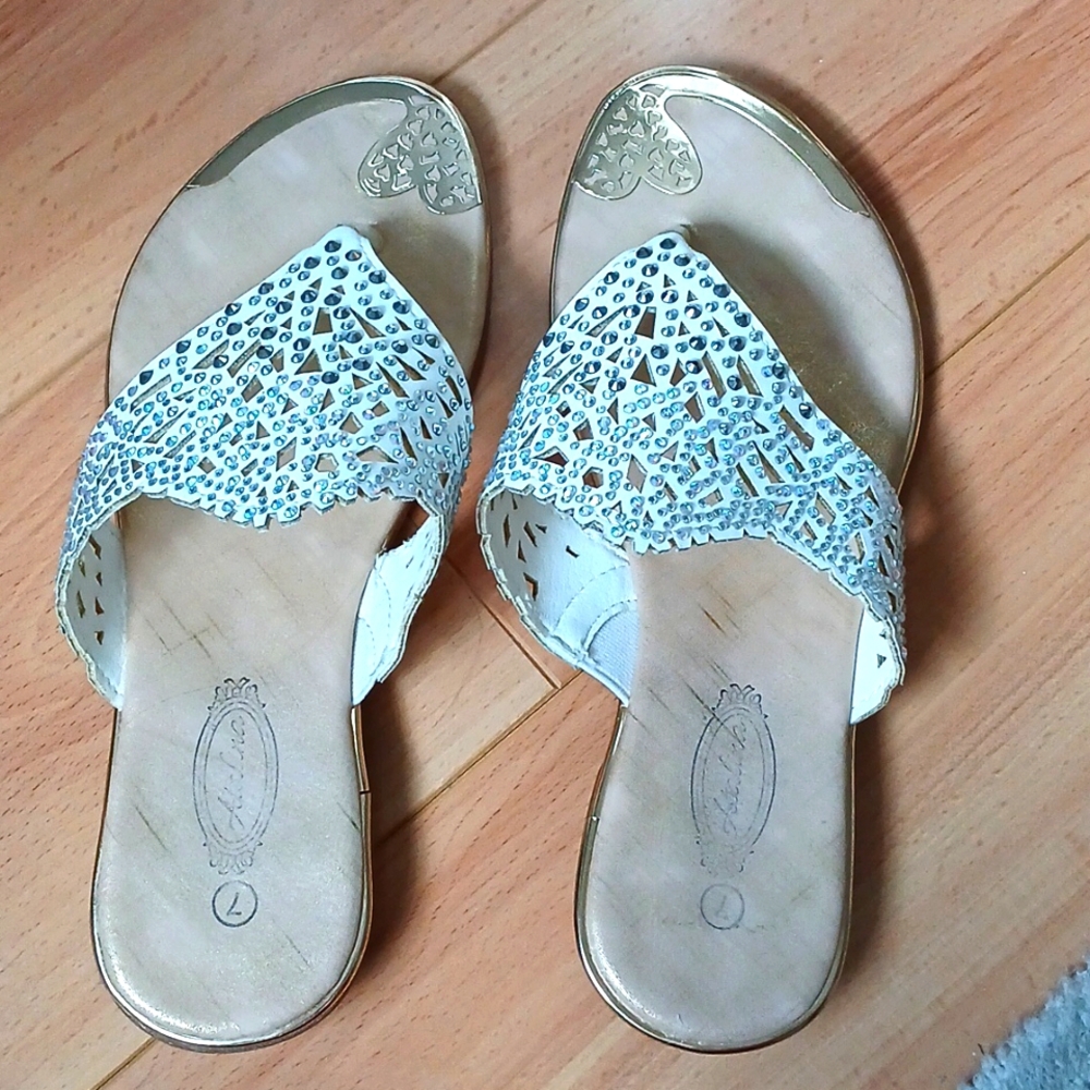 Womens Thong Fancy Flat Sandals
